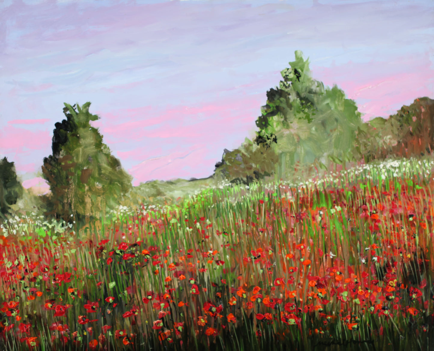 米歇尔·亨利,《野生虞美人》,油画,尺寸 12,2011 年