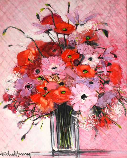 ミッシェル・アンリ 油彩画10号 ブーケパナッシェ