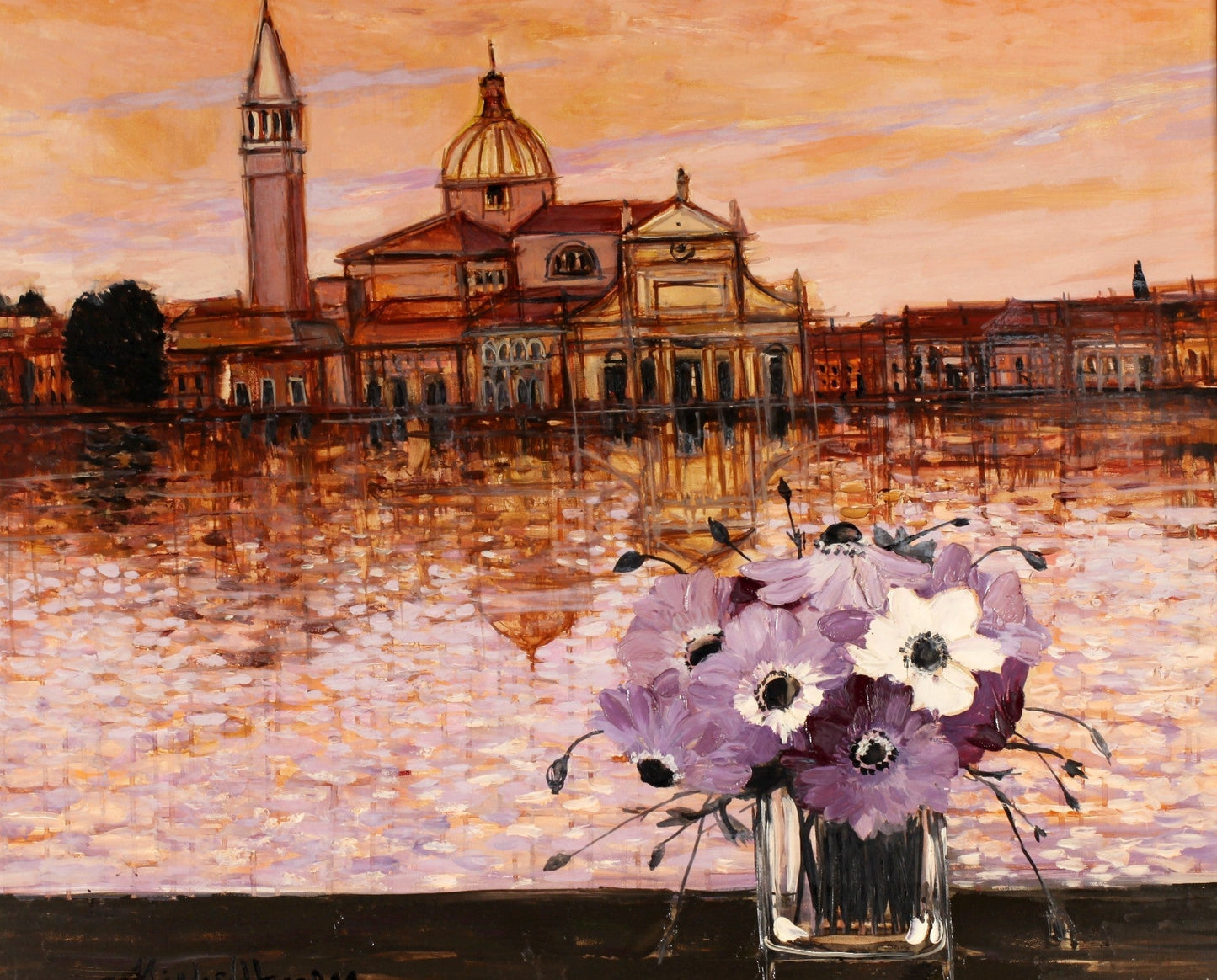 米歇尔·亨利【金色威尼斯】油画25号