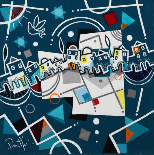 ピエルマテオ <私の愛する村> 油彩4040cm