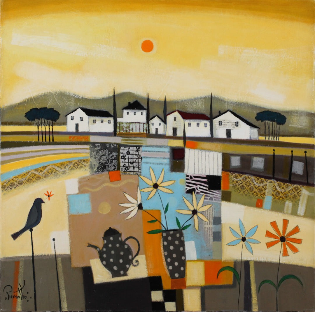 ピエルマテオ <プロヴァンスの小さな村>70x70cm