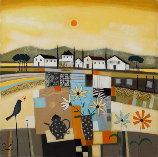 ピエルマテオ <プロヴァンスの小さな村>70x70cm