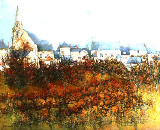 ジャン・ゴダン 【村】 油彩20号【額付】