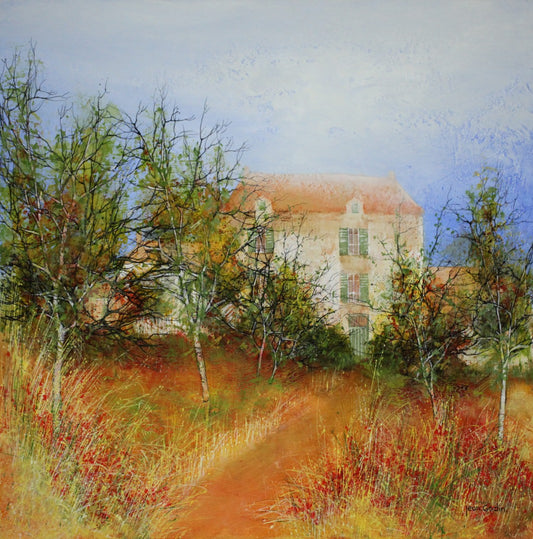 ジャン・ゴダン <ヴィラ> 油彩画50x50cm