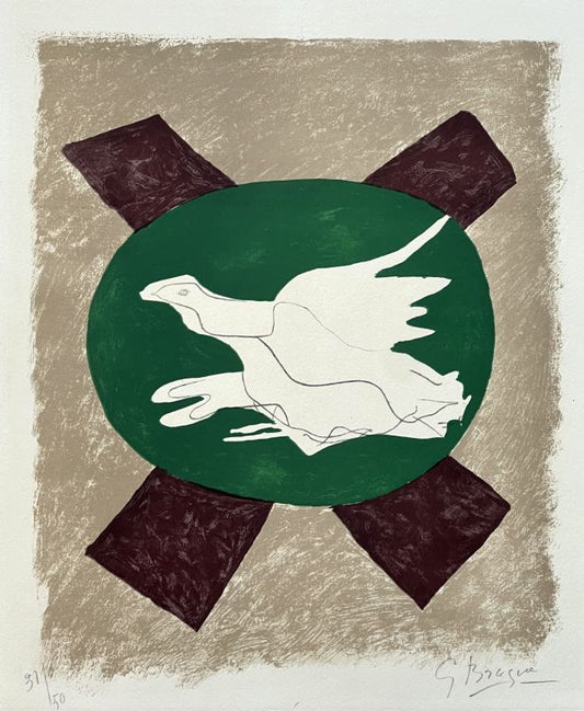 ジョルジュ・ブラック 【グリーンを背景の鳩】 1975年 オリジナルリトグラフ