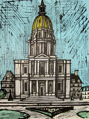 伯纳德·布菲《荣军院》 原版石版画,1964年制作,66x50cm