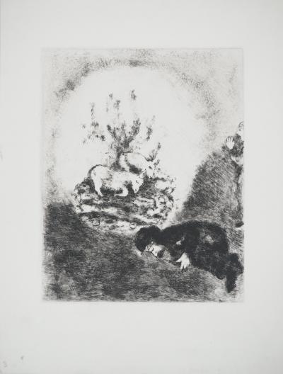 マルク・シャガール 【ノアの犠牲】1939年 44x33.5cm  オリジナルエッチング 作家自筆サイン入り