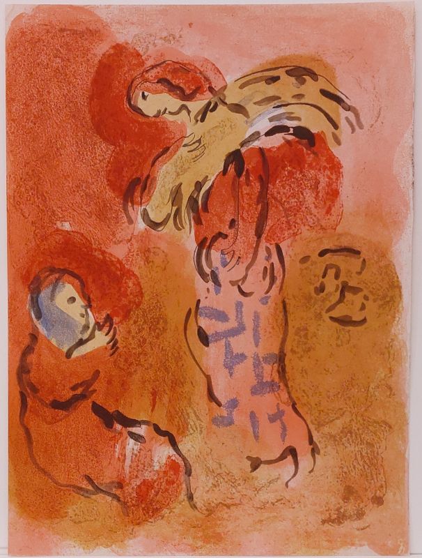 マルク・シャガール バイブル【落穂を拾うラツ】1960年 35.5x26.5cm オリジナルリトグラフ サイン無し