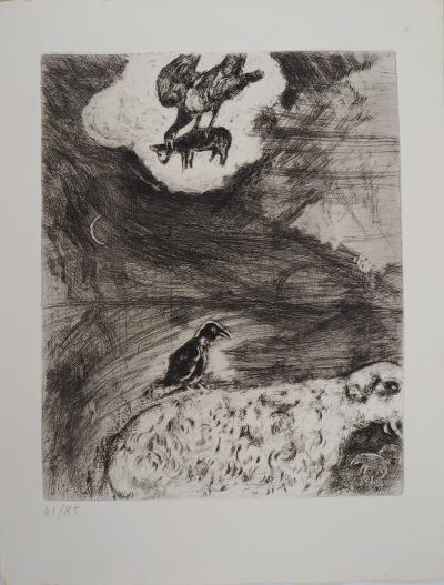 マルク・シャガール 【カラスの夢】1952年 39.5x30.5cm  オリジナルエッチング サイン無し