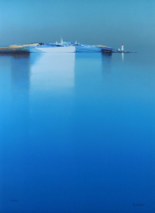 皮埃尔·杜特雷洛《蓝色交响曲》 原版石版画 54x74cm