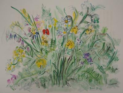 ラウル・デュフィ <春の花>1953年 28x38cm オリジナルリトグラフ&水性ステンシル