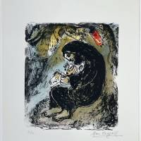 マルク・シャガールMarc Chagall Meditation(メディテーション/瞑想) リトグラフ 1979年制作 サイン限定部数 入り