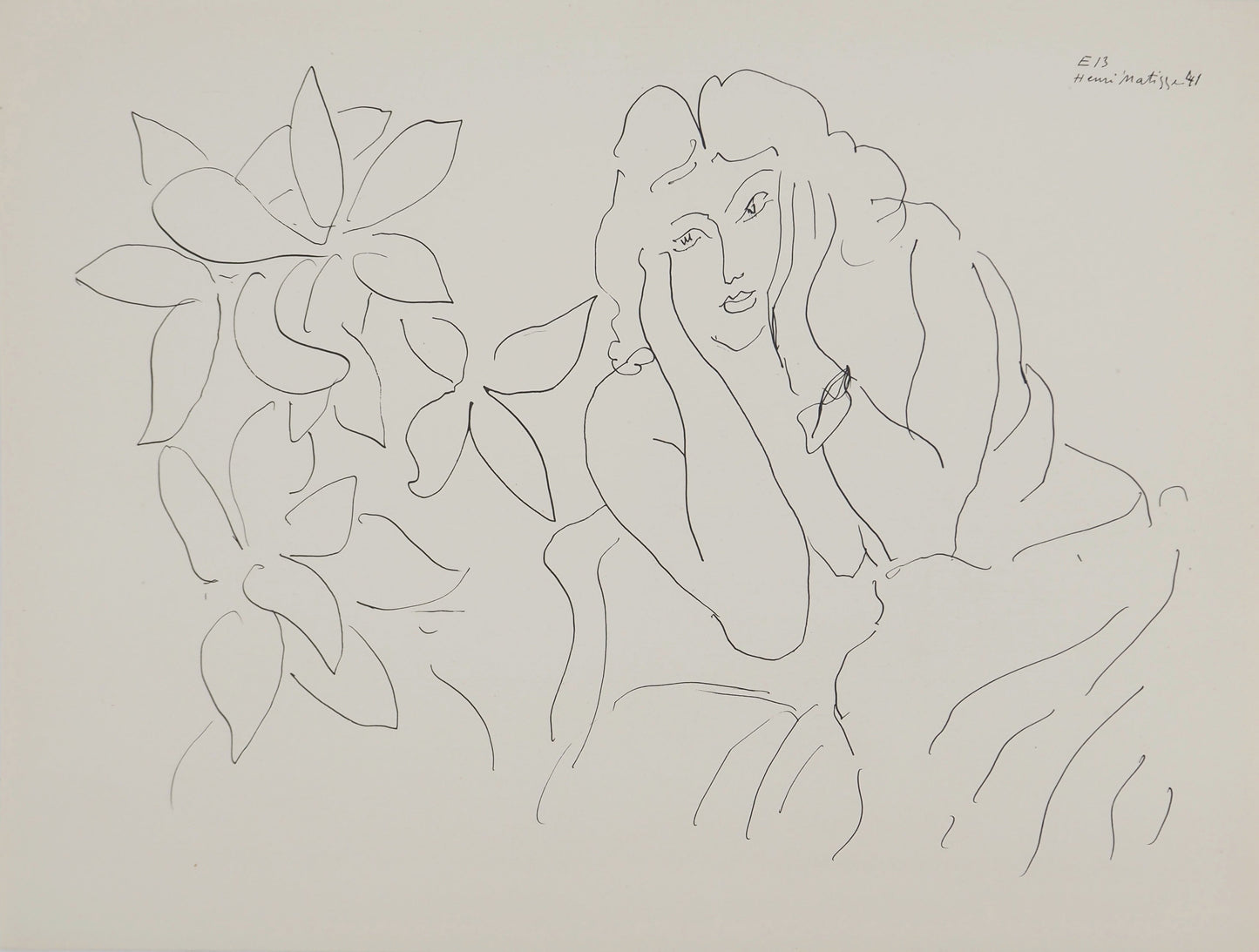 アンリ・マチス    【驚き】1943年イメージサイズ24,5x32.5cm  オリジナルリトグラフ  刷り込みサイン入り