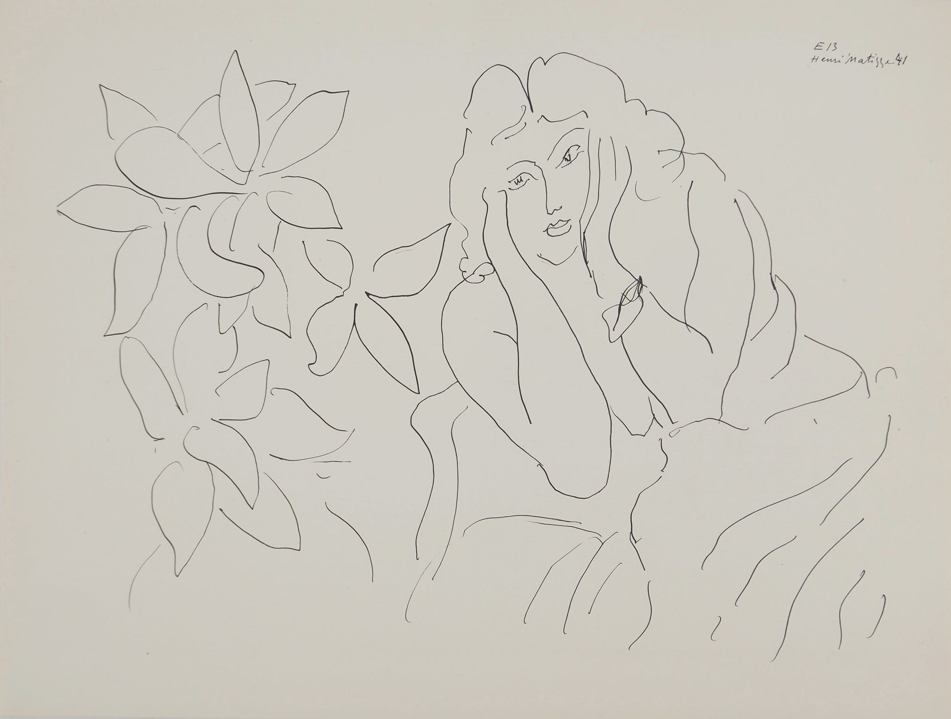 アンリ・マチス    【驚き】1943年イメージサイズ24,5x32.5cm  オリジナルリトグラフ  刷り込みサイン入り