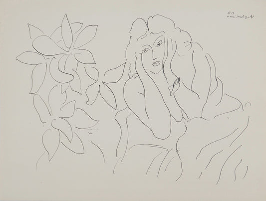 アンリ・マチス    【驚き】1943年イメージサイズ24,5x32.5cm  オリジナルリトグラフ  刷り込みサイン入り