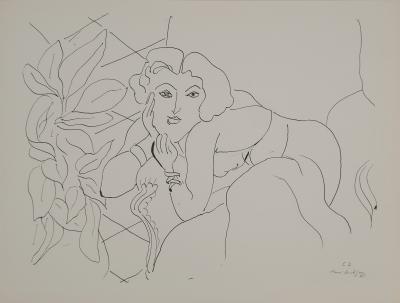 アンリ・マチス    【夏の午後】1943年イメージサイズ24,5x32.5cm  オリジナルリトグラフ  刷り込みサイン入り