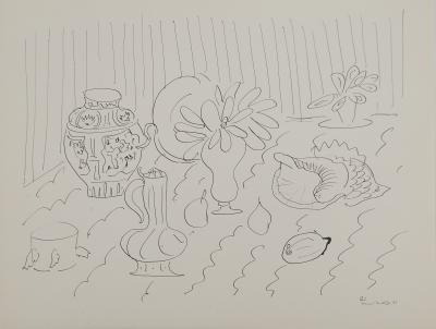 アンリ・マチス    【夏の午後】1943年イメージサイズ24,5x32.5cm  オリジナルリトグラフ  刷り込みサイン入り