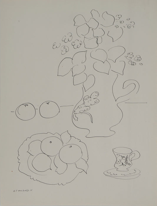アンリ・マチス    【果実のある静物画】1943年イメージサイズ24,5x32.5cm  オリジナルリトグラフ  刷り込みサイン入り