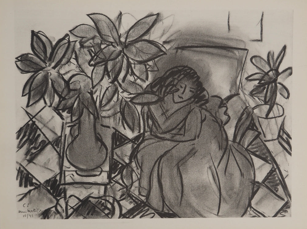 アンリ・マチス    【抱擁するカップル】1943年イメージサイズ24,5x32.5cm  オリジナルリトグラフ  刷り込みサイン入り