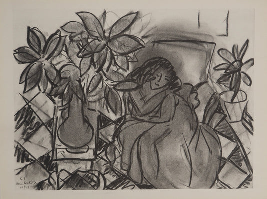 アンリ・マチス    【抱擁するカップル】1943年イメージサイズ24,5x32.5cm  オリジナルリトグラフ  刷り込みサイン入り