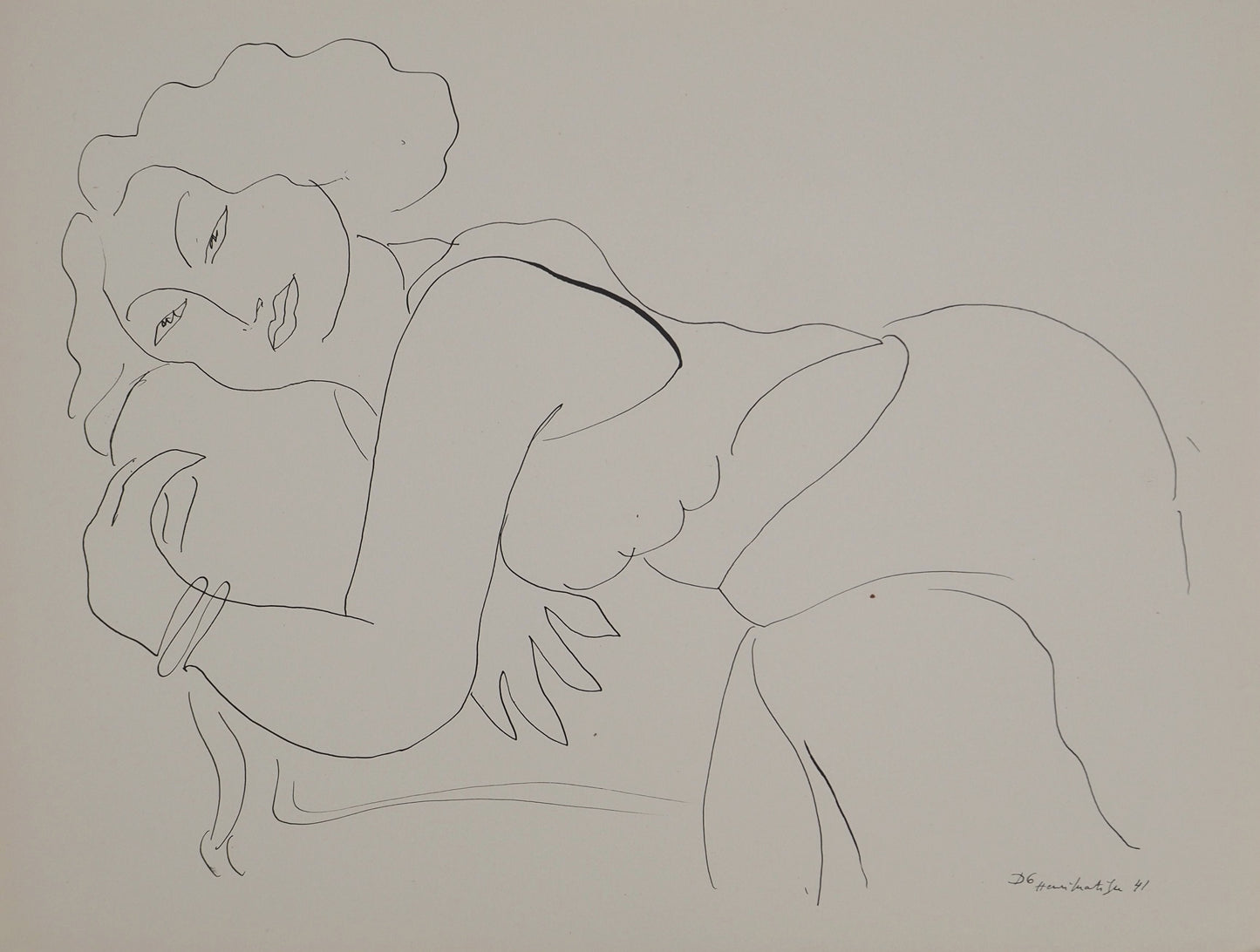 アンリ・マチス    【アンニュイ】1943年イメージサイズ24,5x32.5cm  オリジナルリトグラフ  刷り込みサイン入り