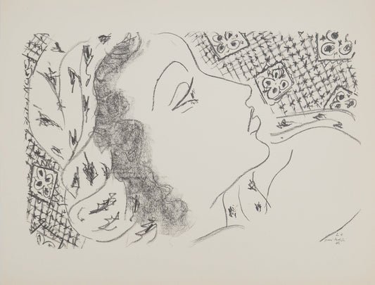 アンリ・マチス    【ターバンを巻いた横顔】1943年イメージサイズ24,5x32.5cm  オリジナルリトグラフ  刷り込みサイン入り