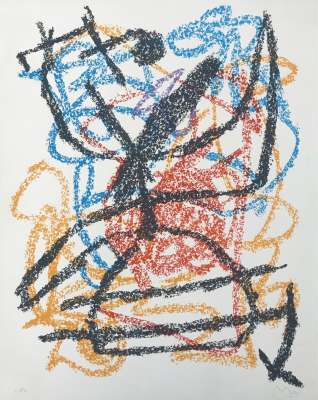 ジョアン・ミロ 【庭師のように働く私】1963 イメージサイズ40x32cm オリジナルリトグラフ