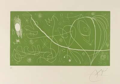 ジョアン・ミロ 【ピカソと風】1973イメージサイズ56x75.5cm オリジナルエッチング