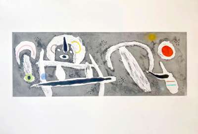 ジョアン・ミロ 【大きな風】1958年イメージサイズ62.5x90cm オリジナルエッチング&アクアチント