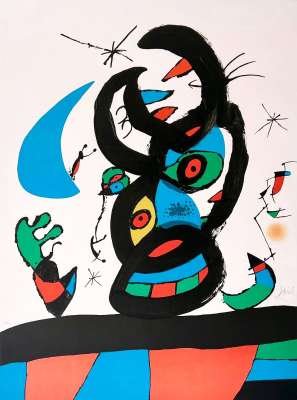 ジョアン・ミロ 【Montroig1】1974年イメージサイズ71.00 × 57.00 cm  オリジナルリトグラフ