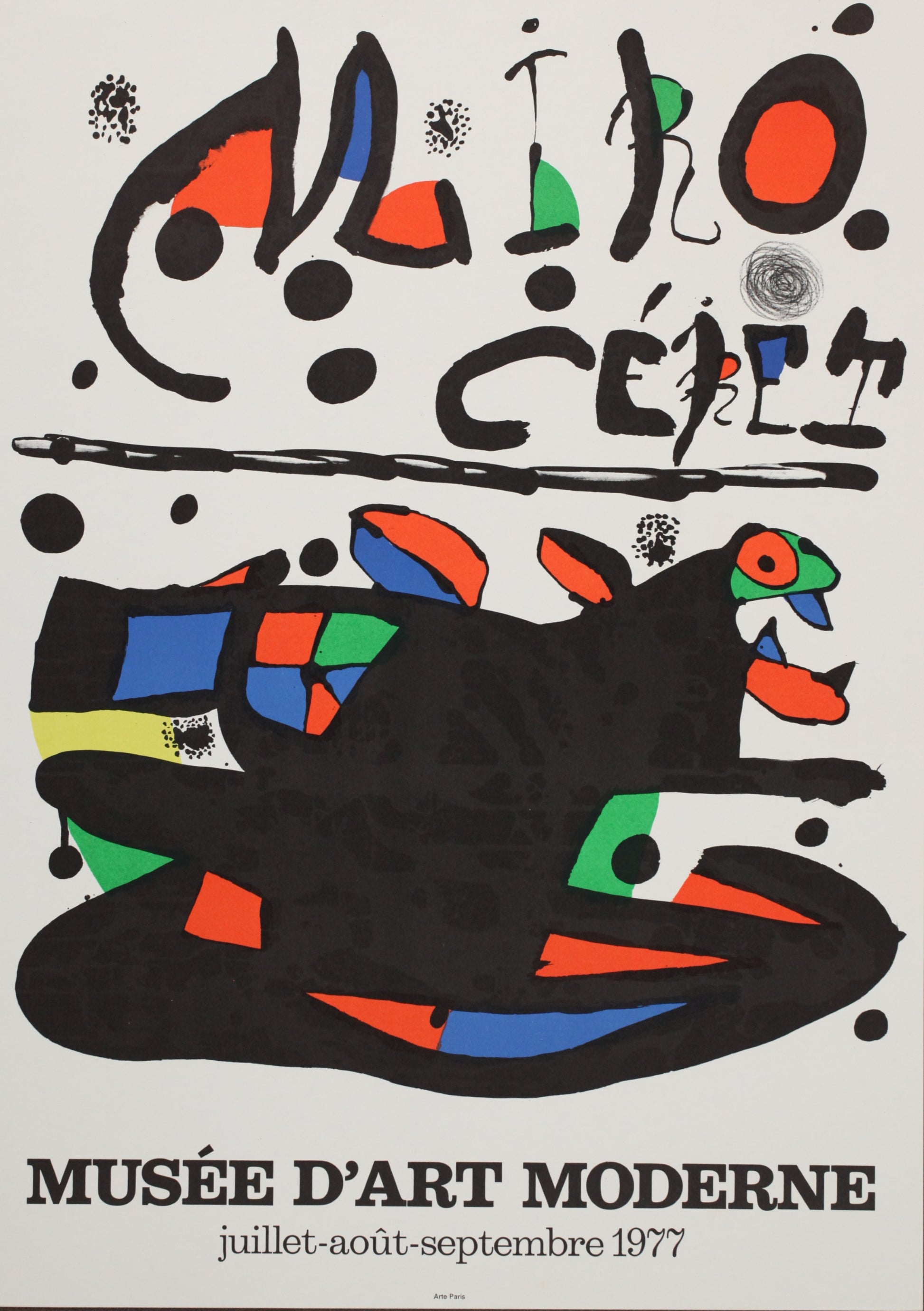 ジョアン・ミロ 【パリ近代美術館ミロ展ポスター】197年 サイズ76x54cm オリジナルリトグラフ版画
