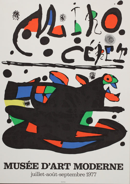 ジョアン・ミロ 【パリ近代美術館ミロ展ポスター】197年 サイズ76x54cm オリジナルリトグラフ版画