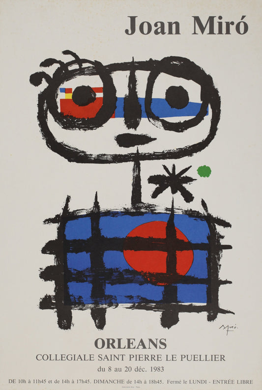 オルレアンでのミロ展ポスター】1983年イメージサイズ65x44cm オリジナルリトグラフ版画