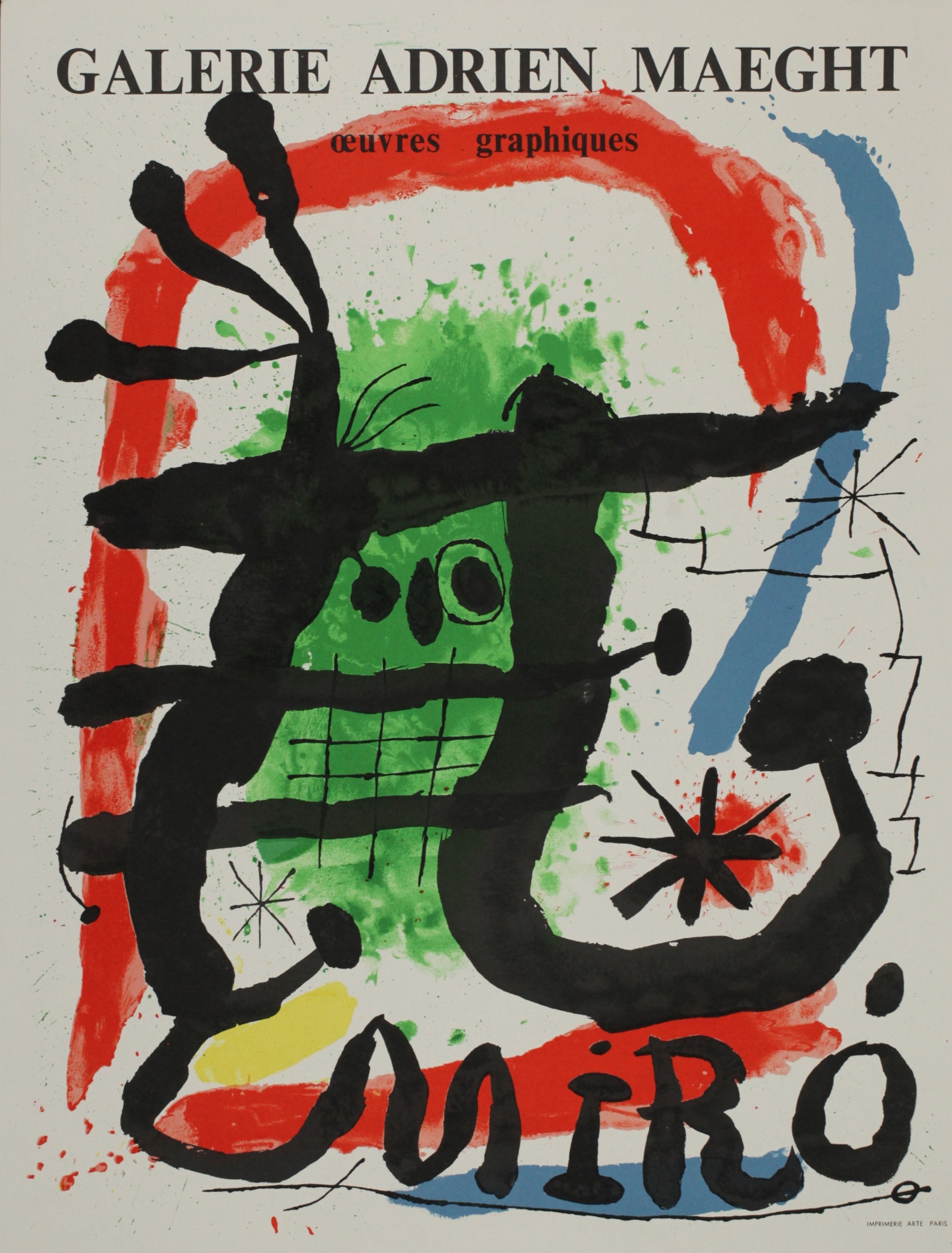 ジョアン・ミロ 【ギャルリーマーグ版画展ポスター】イメージサイズ64x49cm オリジナルリトグラフ版画