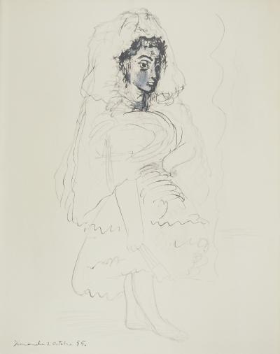 パブロ・ピカソ <ジャックリーヌのポートレート> オリジナルリトグラフ&ステンシル    1967年