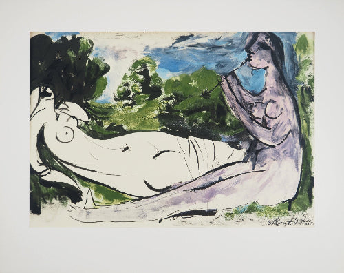 パブロ・ピカソ <ブルート奏者> オリジナルリトグラフ&ステンシル   1967年