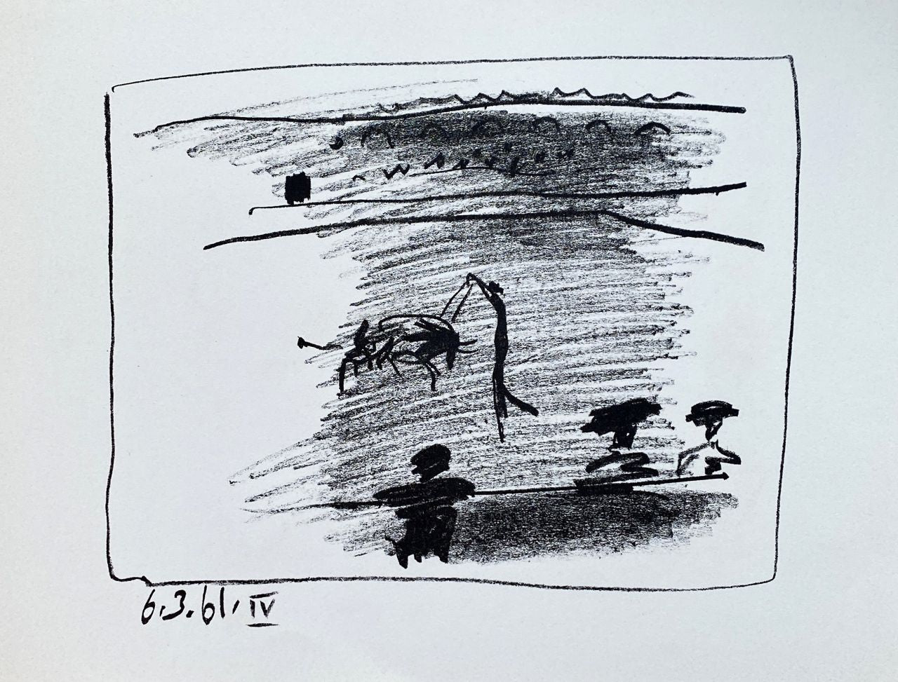 パブロ・ピカソ <los Banderillos 闘牛士> オリジナル リトグラフ  1961年