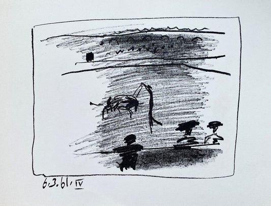 パブロ・ピカソ <los Banderillos 闘牛士> オリジナル リトグラフ  1961年