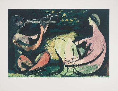 パブロ・ピカソ <ブルート奏者> オリジナルリトグラフ&ステンシル   1967年
