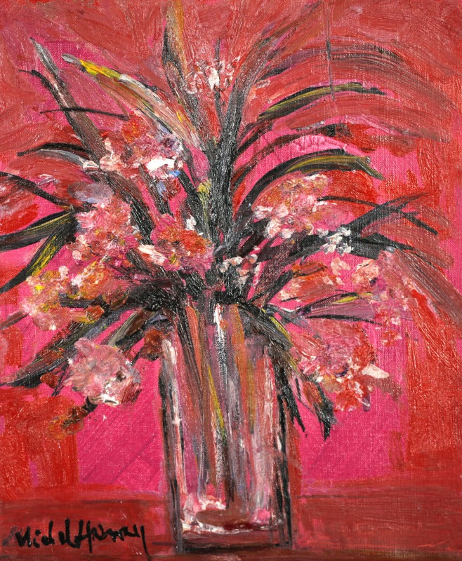 ミッシェル・アンリ 【アイリス】 油彩3号 【額付】