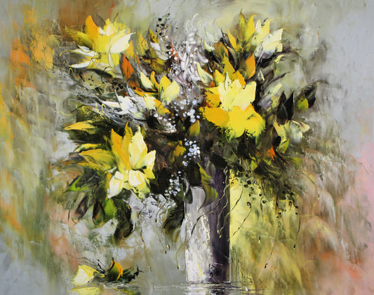 マニュエル・リュバロ 【黄色い輝き1】 油彩30号 2016年制作 【額付】