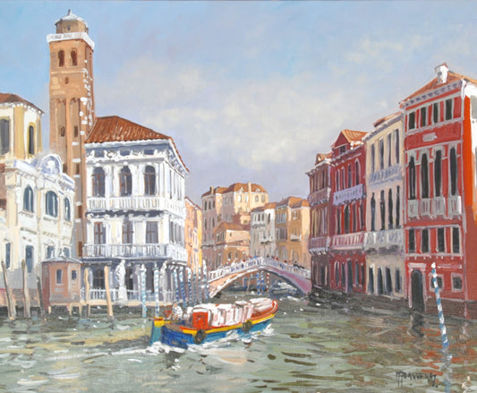 米歇尔·玛格丽特《威尼斯的古里奥桥》油画尺寸20