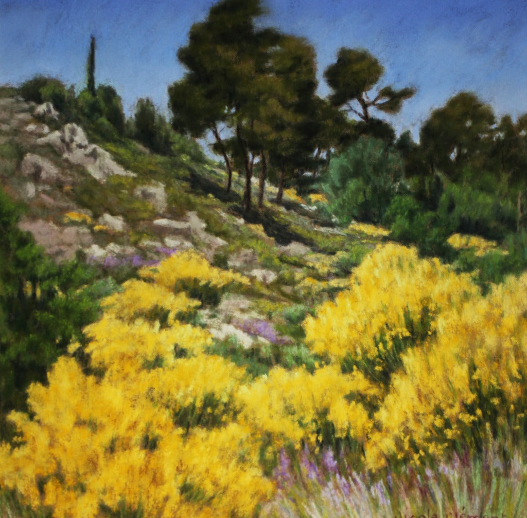 妮可·克莱门特《六月山》粉彩画 35 x 35 厘米