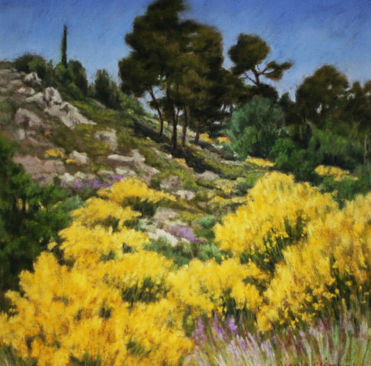 妮可·克莱门特《六月山》粉彩画 35 x 35 厘米