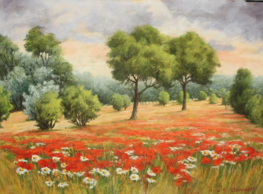 妮可·克莱门特《虞美人与雏菊的田野》粉彩画 8页