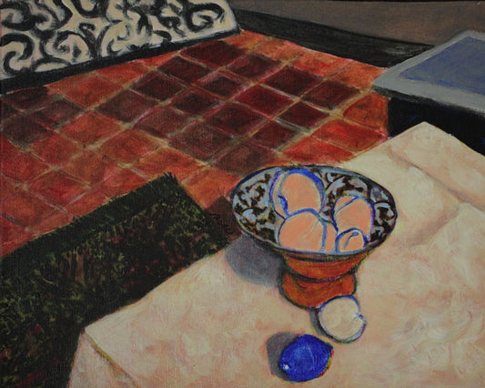 Simon Braud《杏子和绿柠檬》油画6号