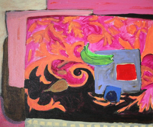 シモン・ブロー 【緑のバナナ】 油彩8号【額付】