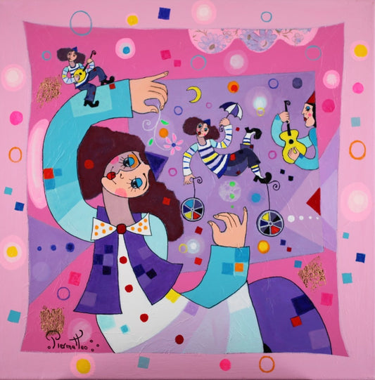 ジョゼ・ピエルマテオ 【曲芸師】 油彩50x50㎝