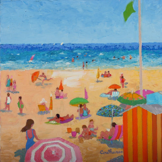 ダニエル・クチュール 【やすらぎ】油彩40x40cm 2011年制作【額付】