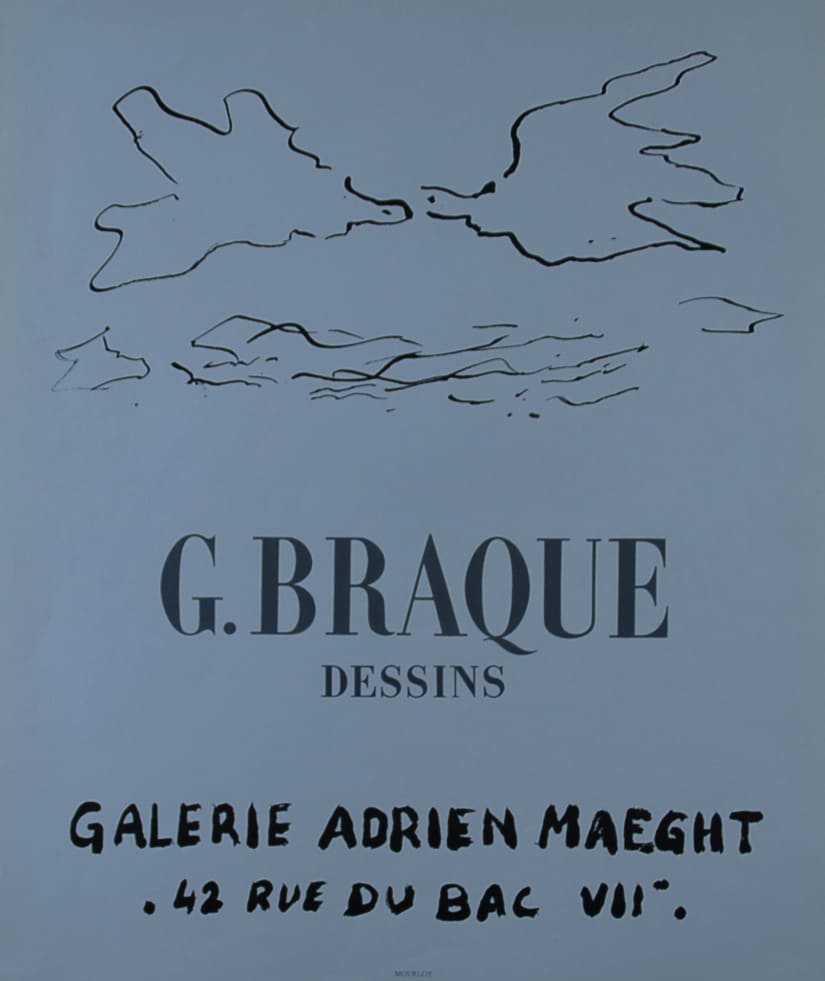 ジョルジュ・ブラック 【ギャルリーマーグブラック展ポスター2】イメージサイズ56x46cm オリジナルリトグラフ版画ポスター